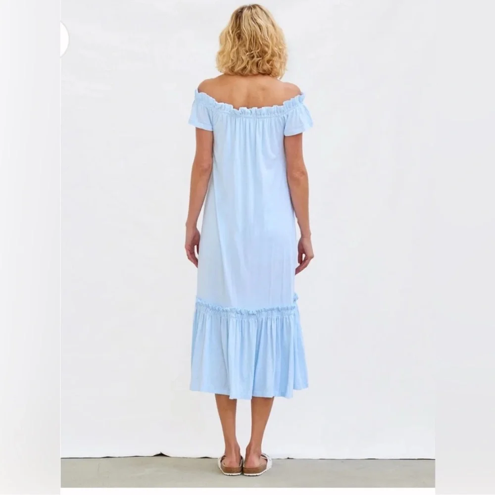 Sundry Sun Kissed Off the Shoulders Ruffle Midi dress - Picture 4 of 13